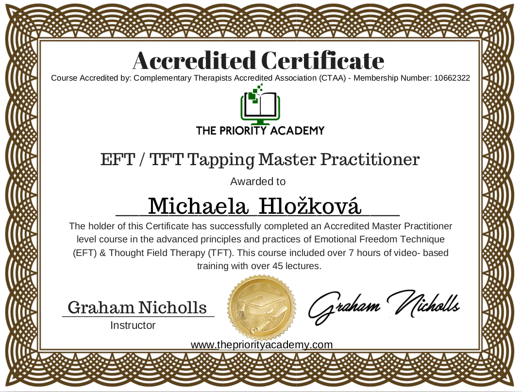 EFT tapping practitioner master